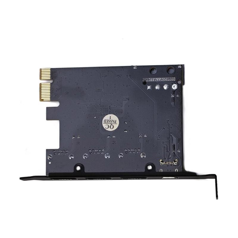 4-Port PCI-E To 1x Type-C 3x Type-A USB3.0 4-Port PCI-Express Pansion Card with Internal 19-Pin Connector