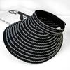 Folding Headband Sun Visor Hat Wide Brim Bucket Hat Trendy Women's Stripe Sun Hat  Summer Outdoor