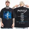 Rapper HAMZA Tour 2025 Summer Album Cover  Cotton Printed Tshirt Mens Hip Hop Gothic Short Sleeve Quality Streetwear