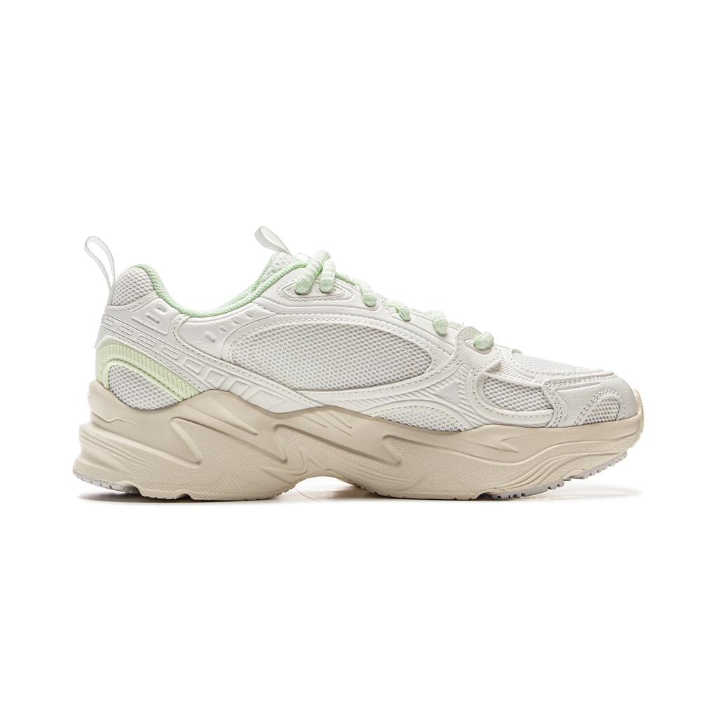 New LiNing Meteor 2K Slip Resistant, Abrasion Resistant, Breathable Low Top Chunky Sneakers Women's Mist White AGCV114-1