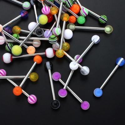 Fashion Mixed Color Tongue Rings 20/50 Pcs Assorted Piercing Barbells Bars Jewelry