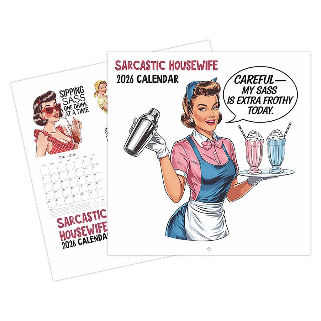 Sarcastic Housewives Wall Calendar – Humorous Monthly Planner For Kitchen Or Home Wall