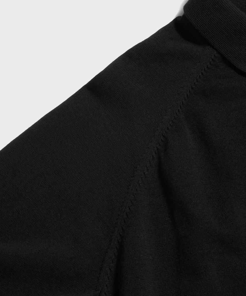 Ledeutoneido Retro Knitted Polo Shirt Black