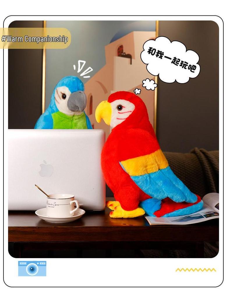 Macaw Plush Toy Figurine: Children's Day & Birthday Gift for Girls
