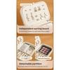 Leather Zipper Stud Earrings Storage Jewelry Box with Baffle Earrings Ring Large Capacity Jewelry Jewelry Portable Box