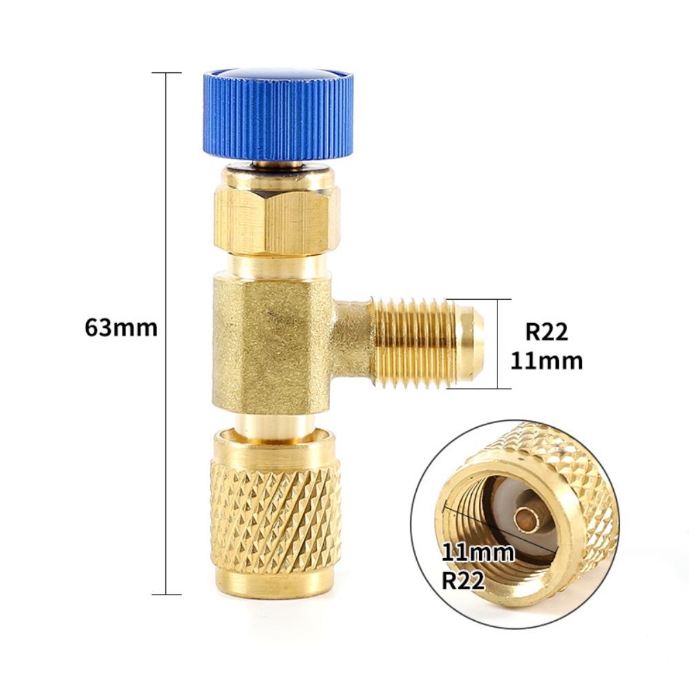 Flüssigkeitssicherheitsventil R410A R22 Klimaanlage Kältemittel Werkzeug 1/4 "Sicherheitsadapter Klimaanlage Reparatur und Fluorid