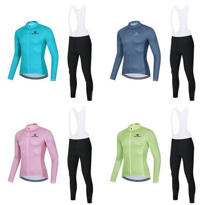 2022 New Full Zip Spring Autumn Long Sleeve Cycling Suit Highway Bicycle Quick Drying Breathable Set