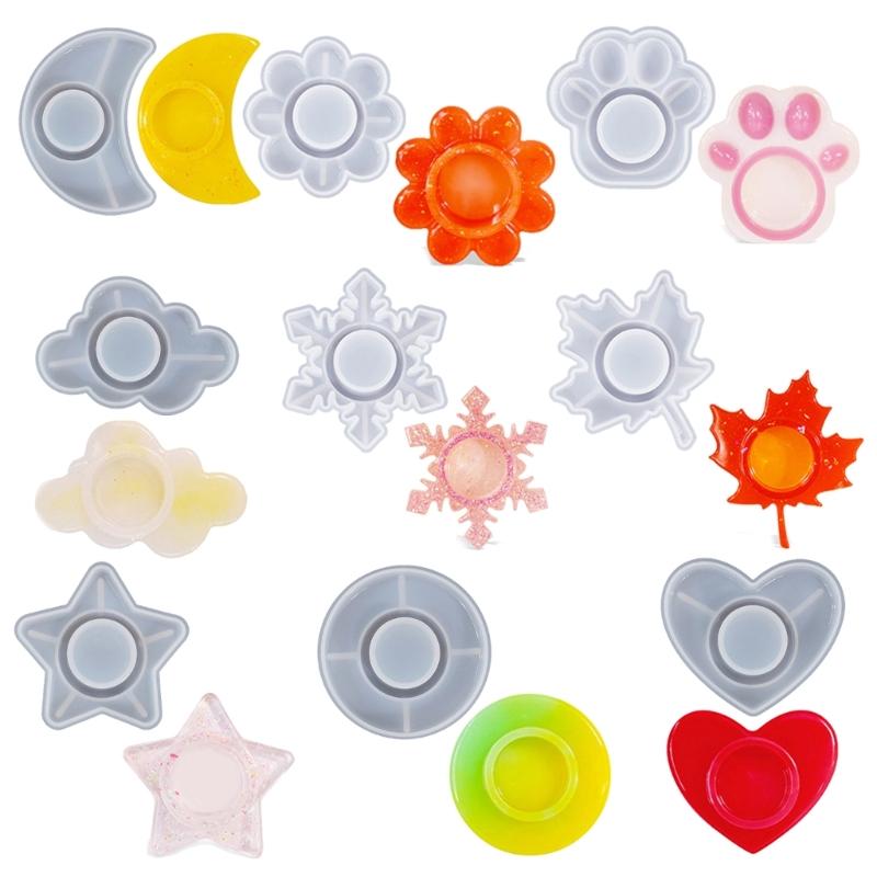 9 E Silicone Mold Set for  Aromatherapy Candle Delicate Candle Decoration Epoxy Resin Mould for  Enthusiast