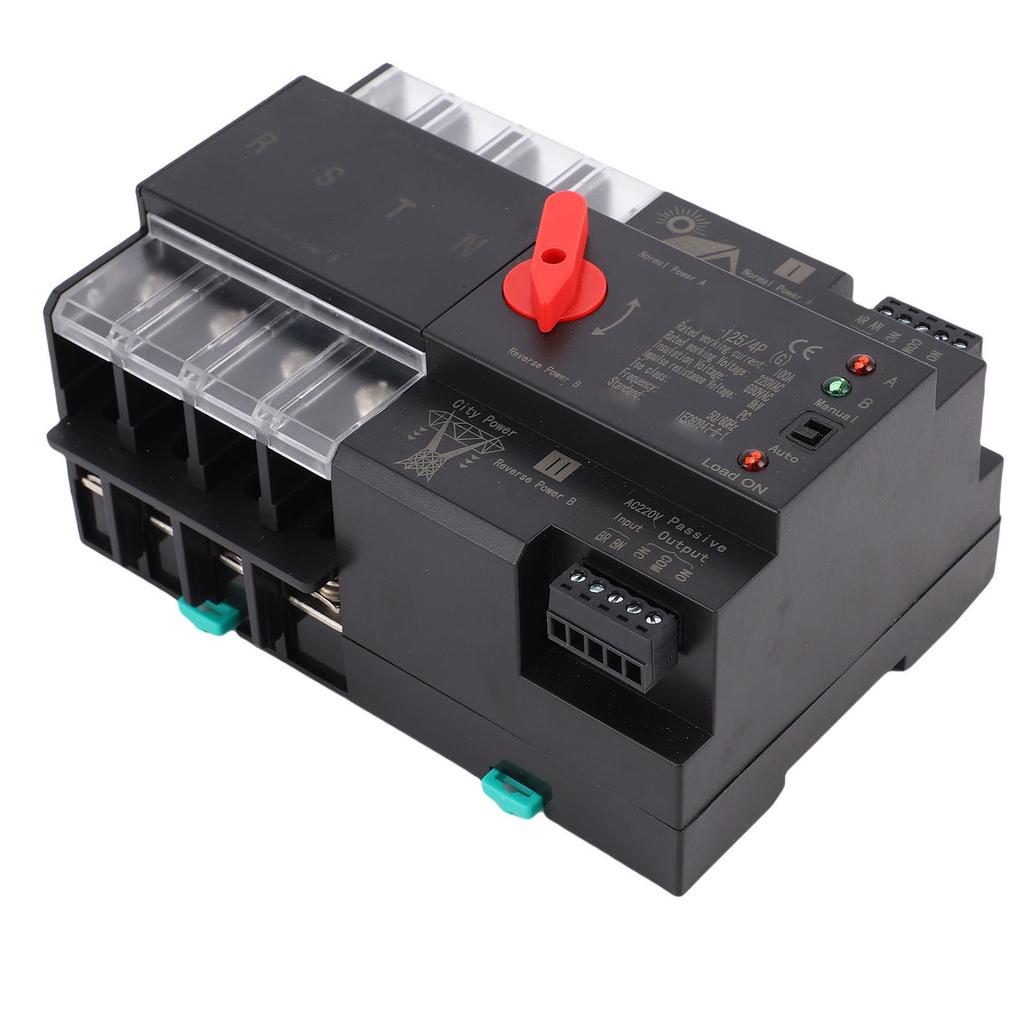 Dual power automatic transfer , 4p 100A ATS with millisecond for household railway installation, PZ30 distribution box