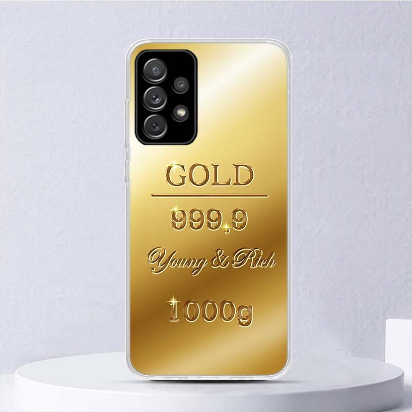 Fine Gold Pattern Printing Soft Case For Samsung Galaxy A52 A42 A32 A22 A12 A02S Phone Cover A50 A51 A70 A71 A41 A31 A21S A40 A3