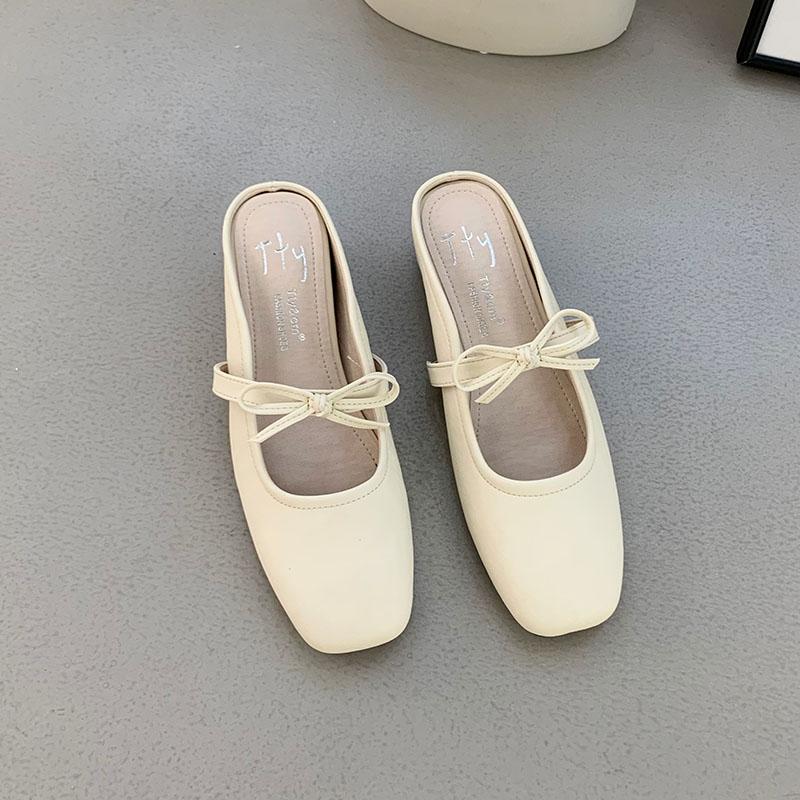 

Модные женские шлепанцы, женские тапочки, обувь с увеличением высоты, модные шлепанцы-балетки с бантом-бабочкой, женские шлепанцы, сандалии, обувь, мюли 35 бежевый