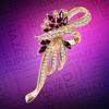 Pin Flower Shape Decor Gift Women Rhinestone   Shawl Clip