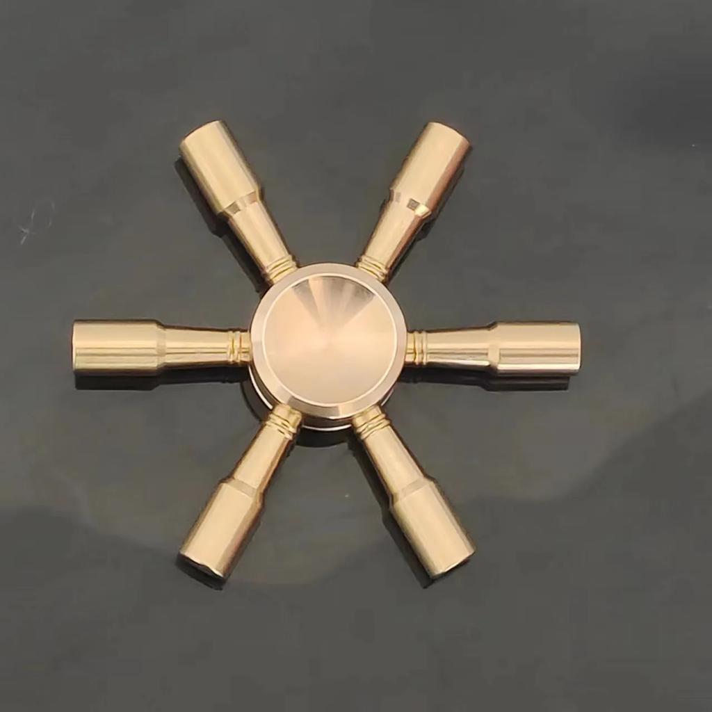 Fidget Spinner aus reinem Kupfer, abnehmbares Design, Metall-Handspinner, 188 Edelstahlkugellager, Antistress-Spielzeug für Erwachsene