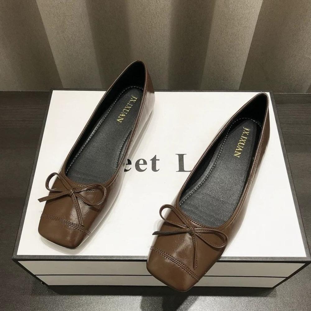 Fashion New Style Fashion Spring Summer Arrival Women's Flat Shoes Gentle Bow-Knot Design Commuter Versatile Single Shoes Zapatos Mujer
