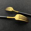 5Pcs Matte Round Handle Silver 18/10 Stainless Steel Cutlery Set Knife Dseert Fork Spoon Tableware Dinnerware Flatware Set