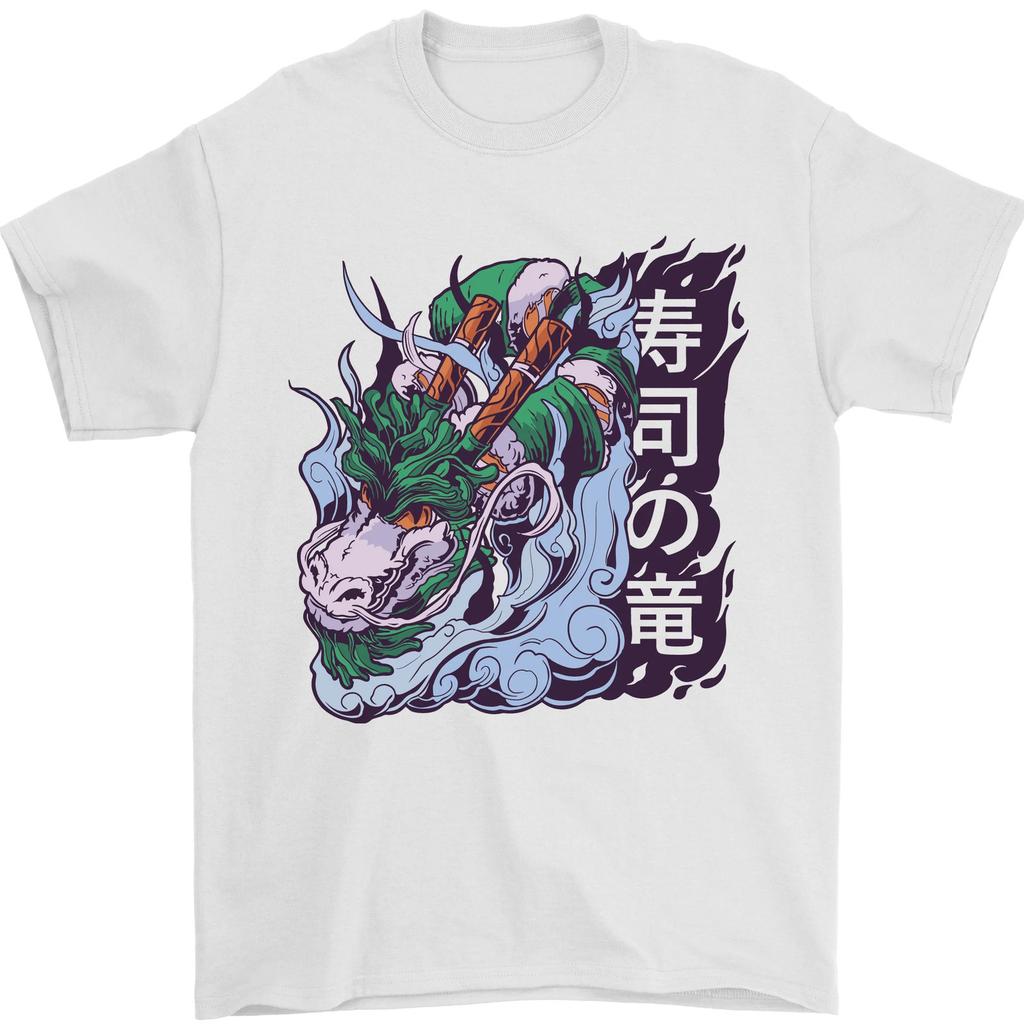 Sushi Dragon Mens T-Shirt 100% Cotton