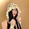 Women’s Hat New Arrivalsweetcut Out Hat Women's Knitting Baotou Hat Photo Fashion Handmade Lace Hat