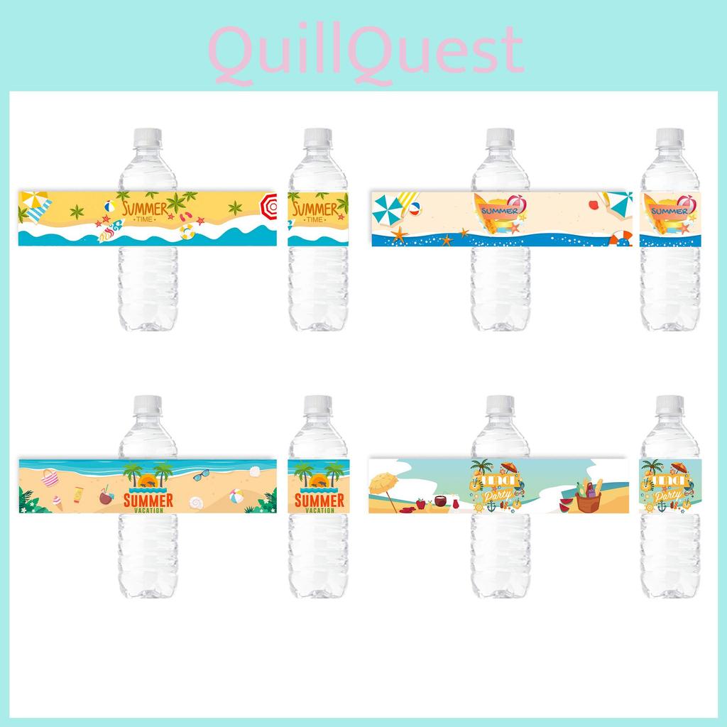 Bottle Beach Style Decals With Marine Sand Pattern For Summer Events Festival