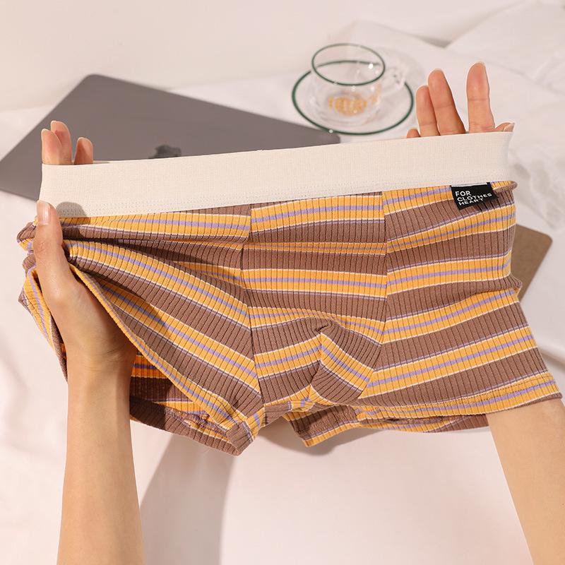 New Soft Boxer Men Underwear Striped Calzoncillos Mens Boxers Cuecas Masculinas BoxerShorts Man Panties Size L-4XL