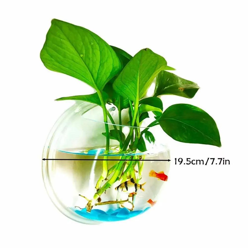 Acrylic Fish Bowl Wall Hanging Aquarium Tank Aquatic Pet Supplies Pet Products Wall Mount Fish Tank for Betta&Display Fish