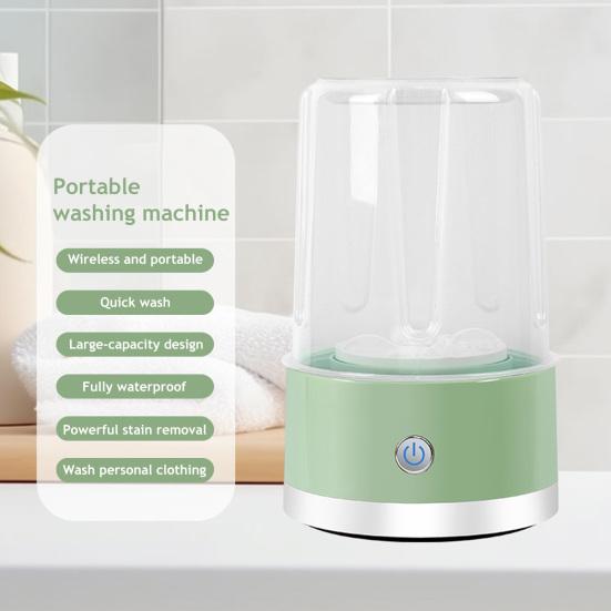 Portable Mini Washer Wireless Charging Underwear Laundry Cup Automatic Hands-Free Cleaning Washing Machine for Travel Home Use