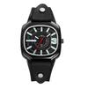 Square Watch with Genuine Leather Strap and Luminous Analog Large Quartz Watch with Adjustable Unisex Perfect Gift for or Any Men's Display Retro,