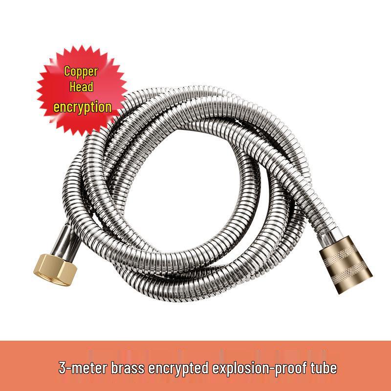 Stainless Steel Explosion-Proof Shower Hose with Hot and Cold Pressurized Nozzle