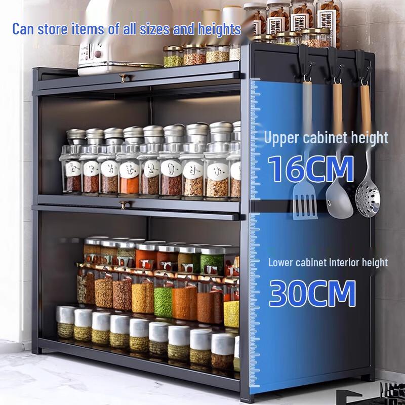 Multi-functional 3-Tier Kitchen Countertop Storage Rack
