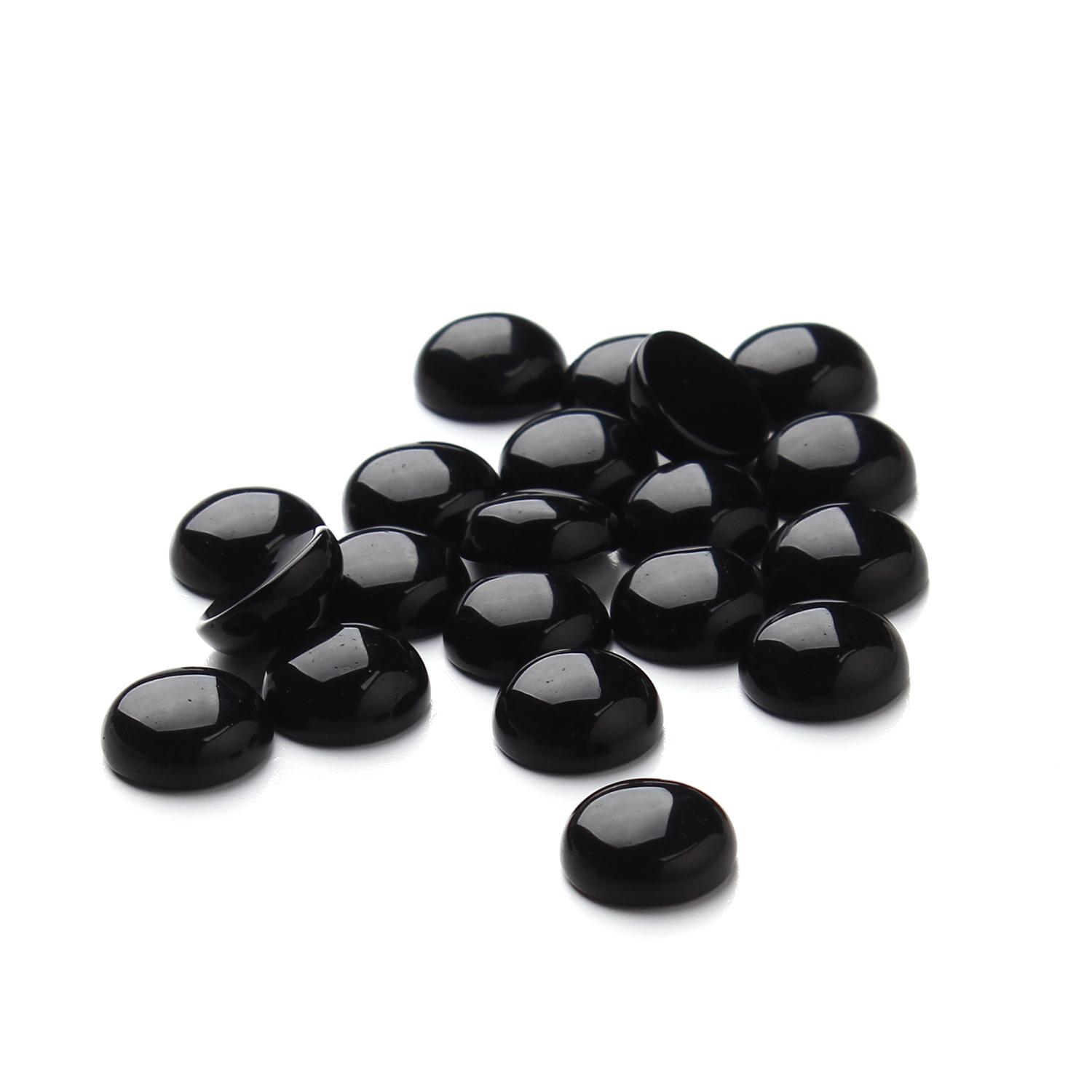 

10pcs/Lot Natural Black Color Agate Ring Face Beads Cabochon Onyx Gem Stone Bead for Jewelry Making Ring Setting DIY Accessories 4mm чёрный