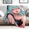 Throw Blanket Aesthetic Portable Home R18+Hatsune Travel Camping Miku Sofa Picnic Thick Warm Flannel Blanket