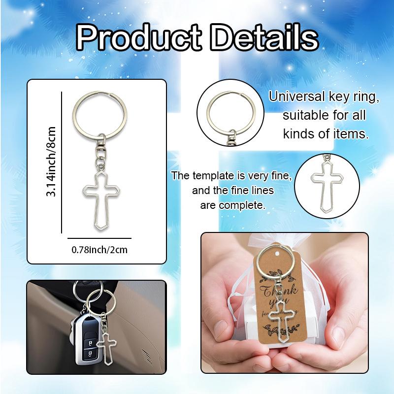 Keychain Hollow Cross Pendant Keychain Party Gift