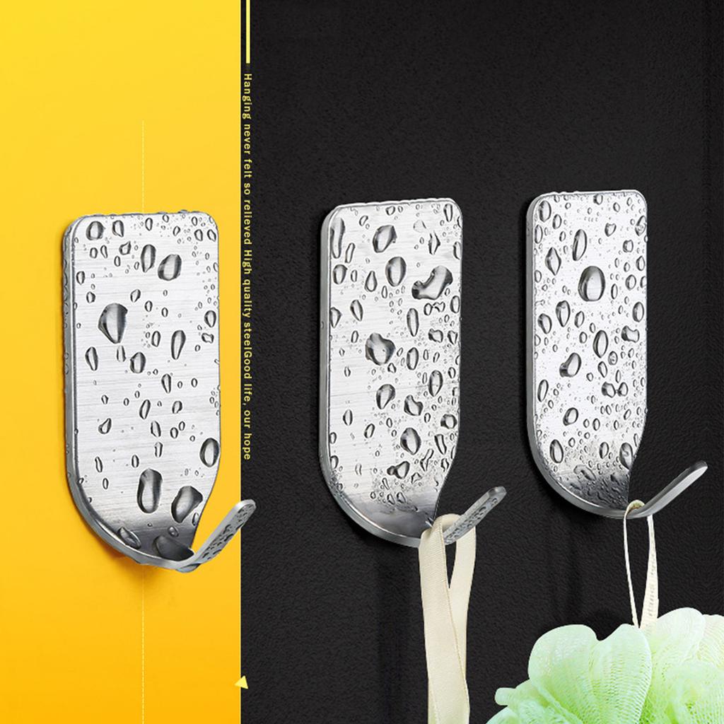 8 Stück Wandhaken 304 Edelstahl Starker Klebehaken für Badezimmer Küche Schlafzimmer Schlanker Haken 4x2,5x0,3cm