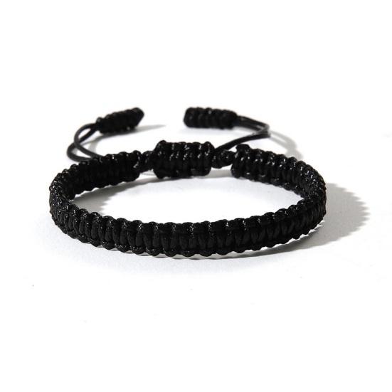 Unisex Håndtau Justerbart Håndlaget Flettet Ensfarget Tykt Bruddsikkert Lett Stablebart Armbånd Symbolske Farger