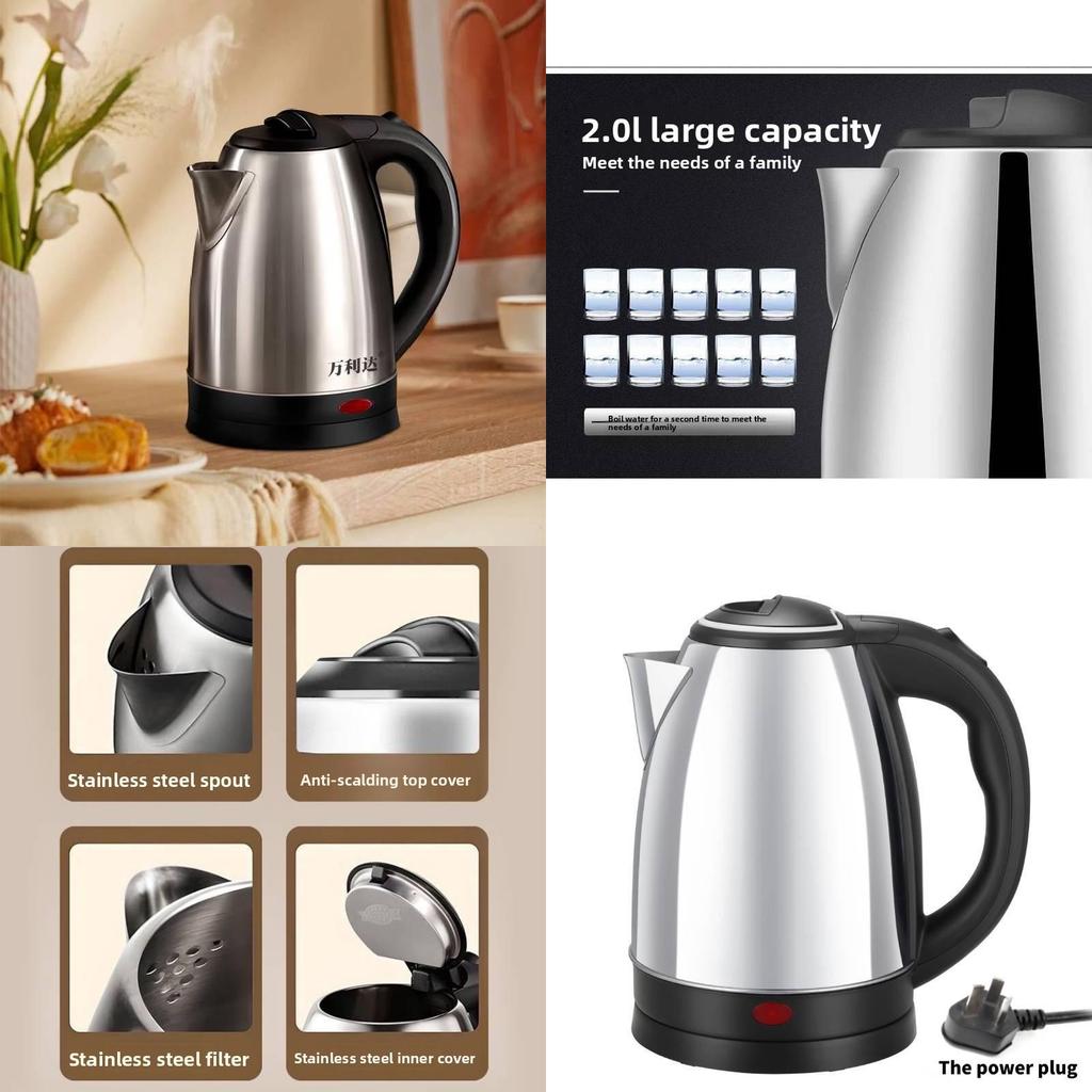 Electric Kettle Stainless Steel Fast Boil With Auto Shutoff For Home Use