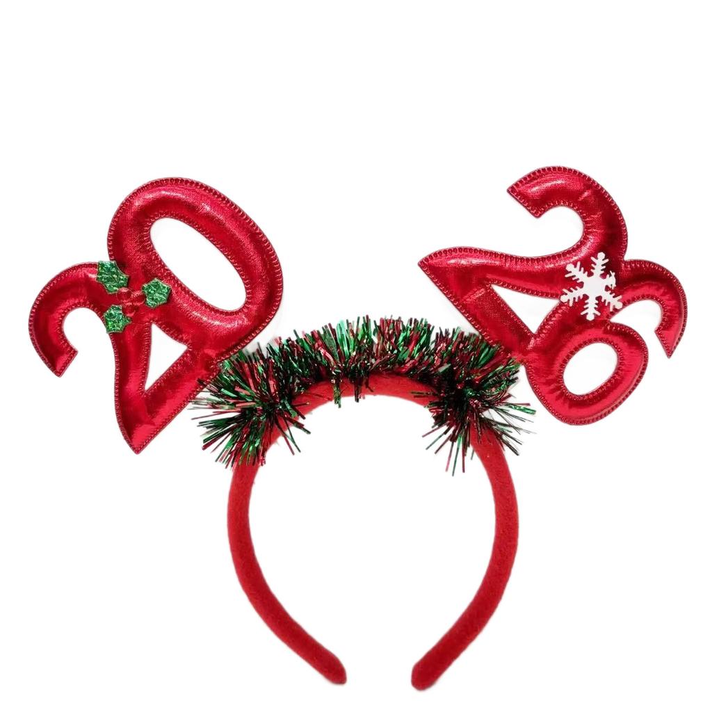 Sequin Headband Decorative Glitter Headbands New Year Headbands Plastic 2026 Headbands For New Year Celebration Christmas Party