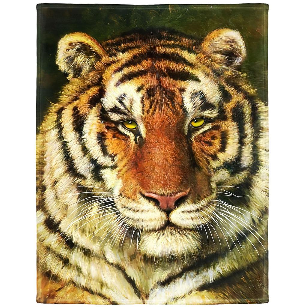 Soft Cozy Tiger Throw Blanket Warm Fuzzy Plush Blanket for Bed Couch Sofa Lightweight Flannel Blanket Gift for Adults Teens