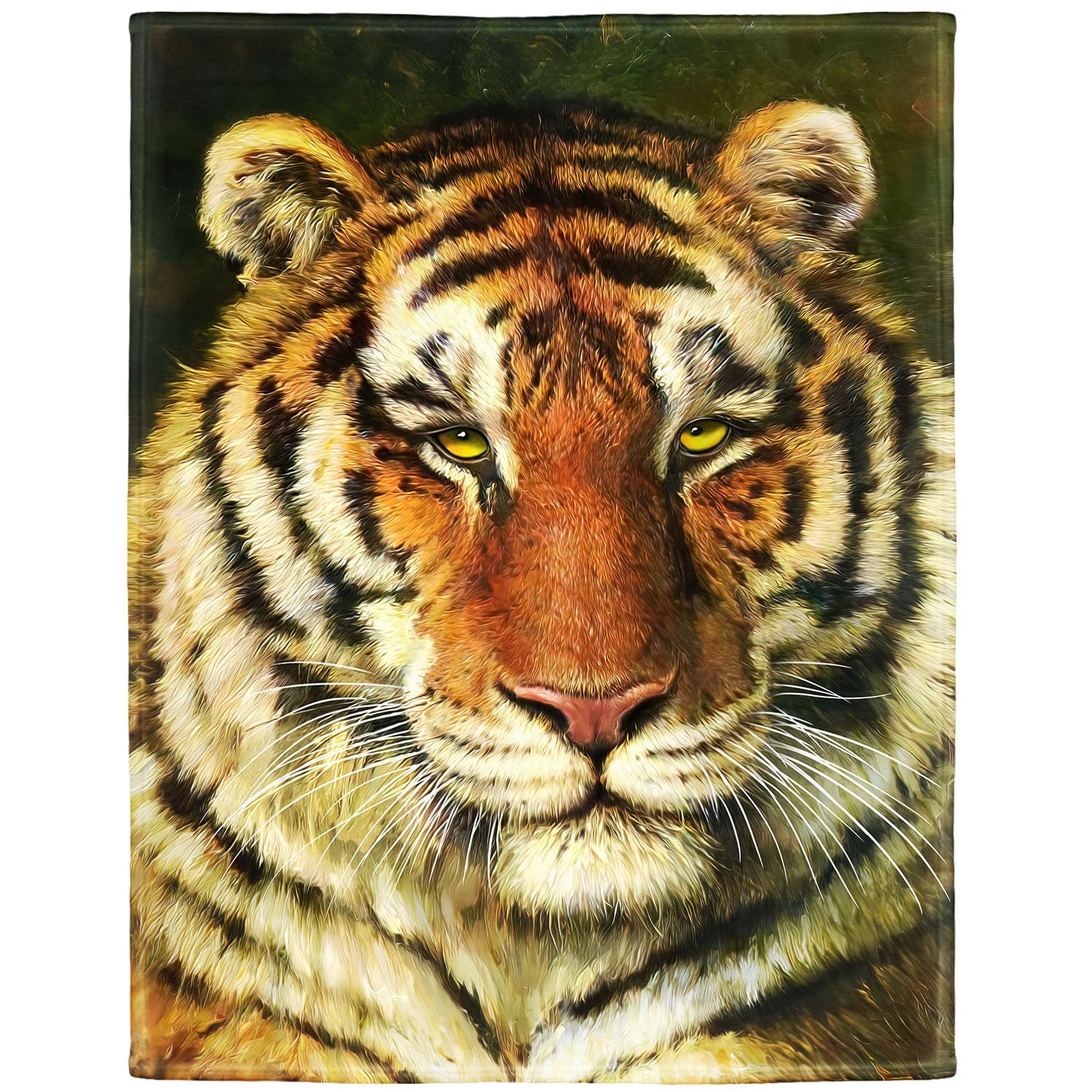 

3D Print Tiger Flannel Throw Blanket Wild Animals Blanket King Queen Size Super Soft Lightweight Warm for Living Room Couch Sofa 80x120cm