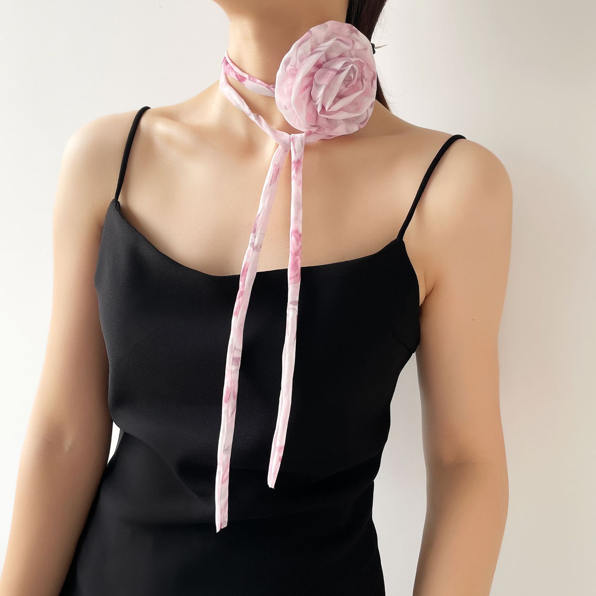 

Новый шарф с ожерельем в горошек для женщин, длинная полоска из искусственного шелка, тонкий пояс на талию с леопардовым принтом 10*150cm