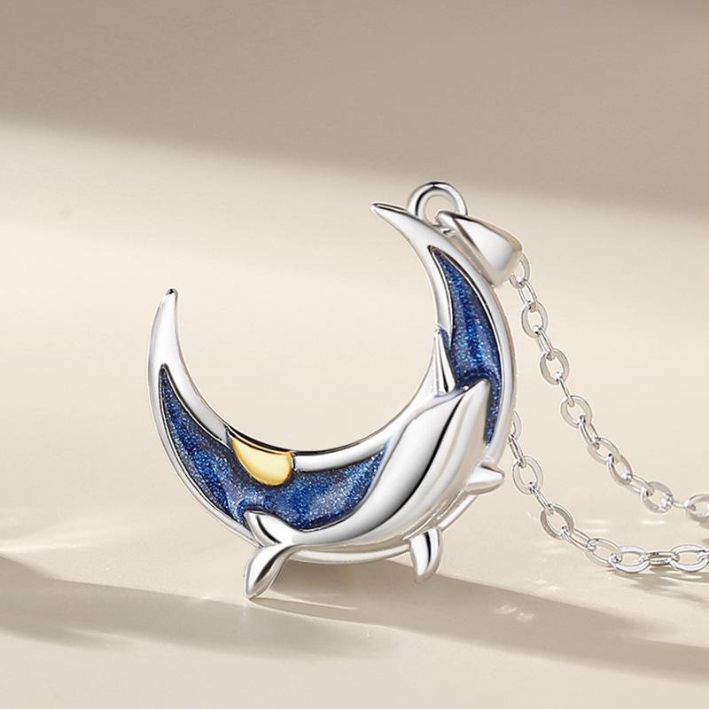 Tancise S925 Sterling Silver Luxury Personality Pendant Necklace Women's Classic Tide Necklace