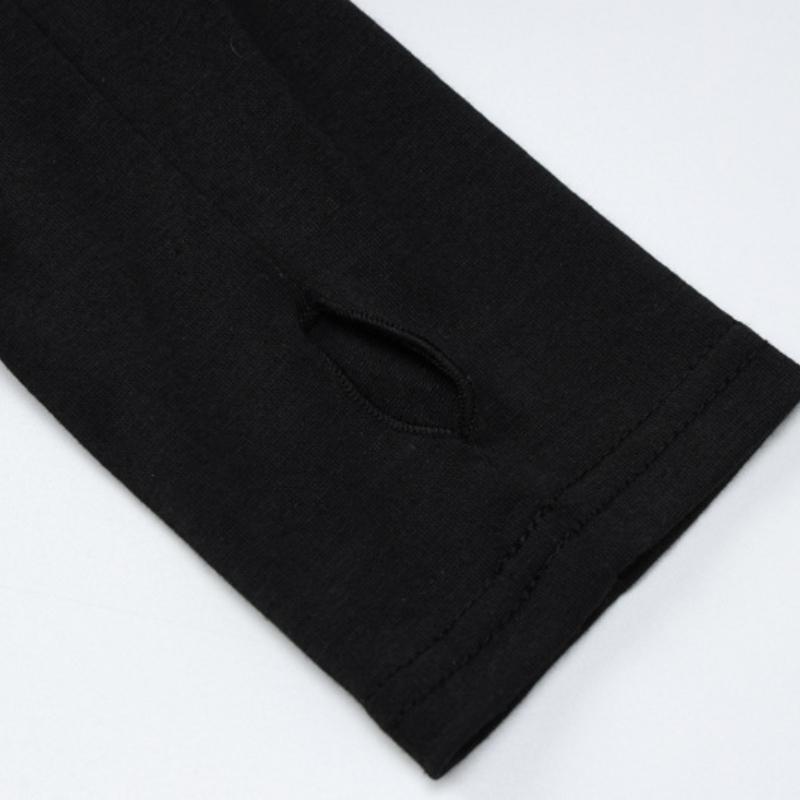 Y2K Retro Damen T-Shirt mit freiliegendem Nabel, Harajuku, abstrakt bedruckt, langärmelig, Gothic, personalisiertes unregelmäßiges Oberteil