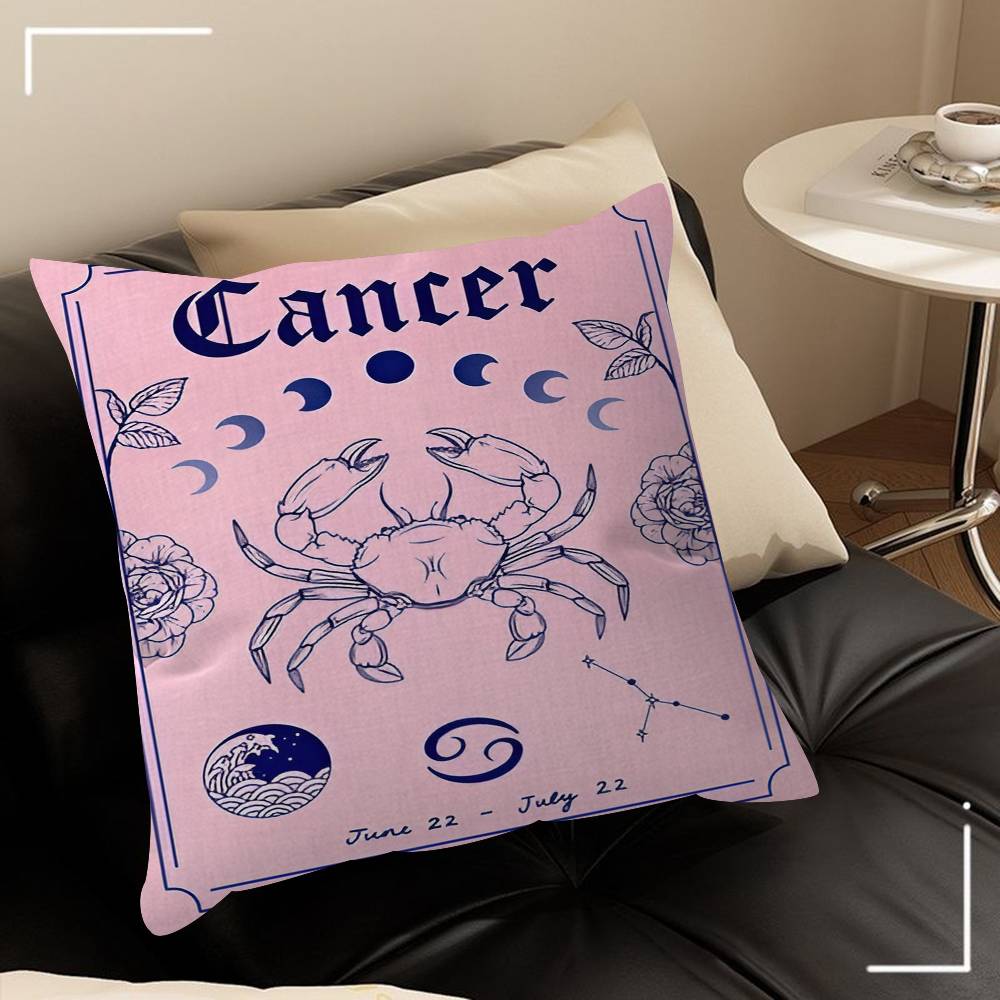 

Constellation Nursery Canvas Pillow Covers Cartoon Sofa Decorative Home Doublesided Printing Short Plush Cute Cushion Cover 30x30 cm