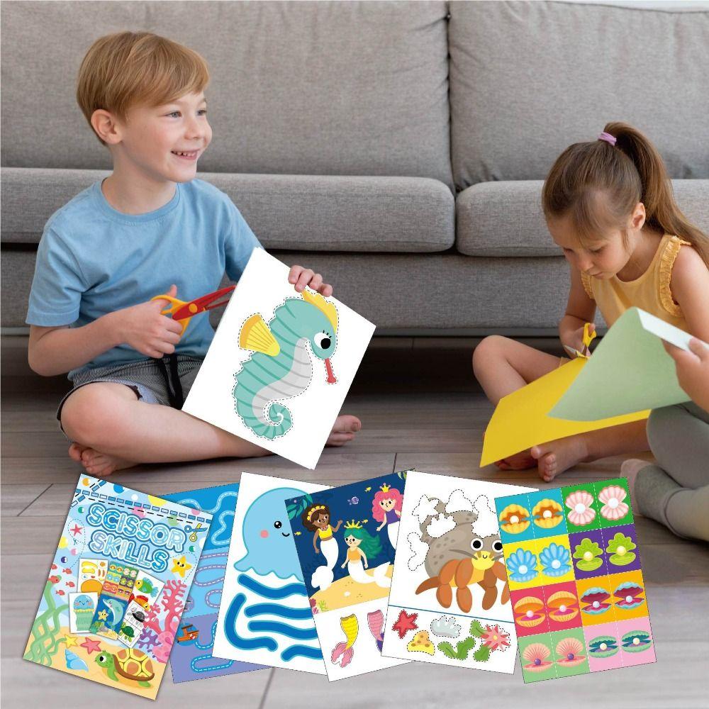 

Montessori Kindergarten Puzzle Paper 3D Animal Pattern Children Handmade Paper Toy Kindergarten синій