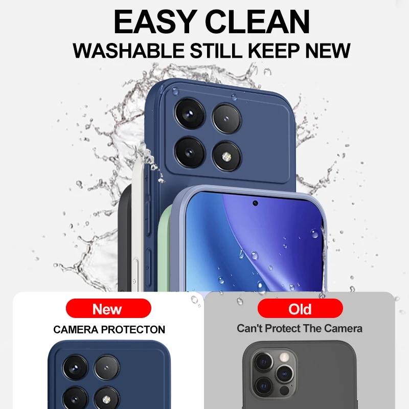 Poco X6 Pro Case Luxury Liquid Silicone Soft Case For Xiaomi Poco X6 Pro Poco X 6 Pro X6Pro Pocox6 Pro 5G Shockproof Back Cover