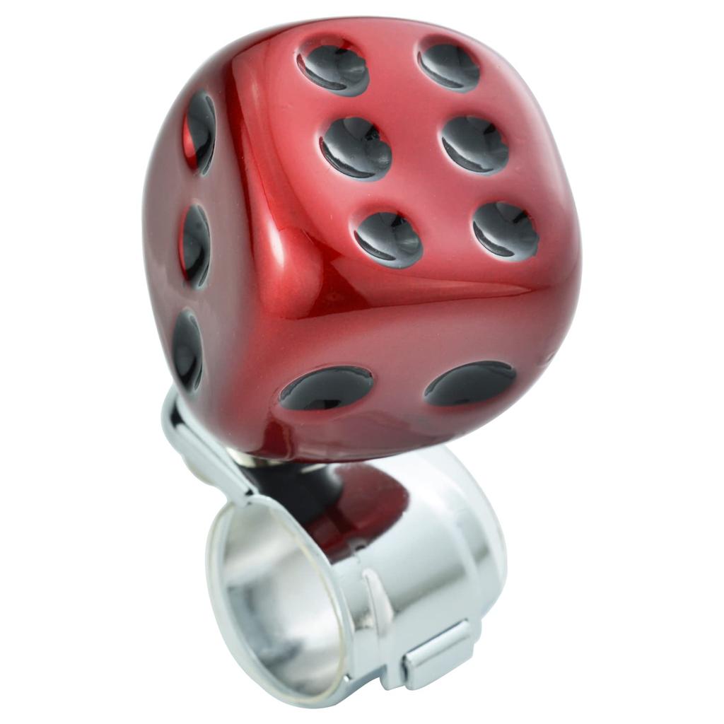 Abfer Car Steering Wheel Dice Power Steering Wheel Assist Grip Holder for Speed Steering Wheel Booster Rotation Grip for Car and Spinner, Shape,