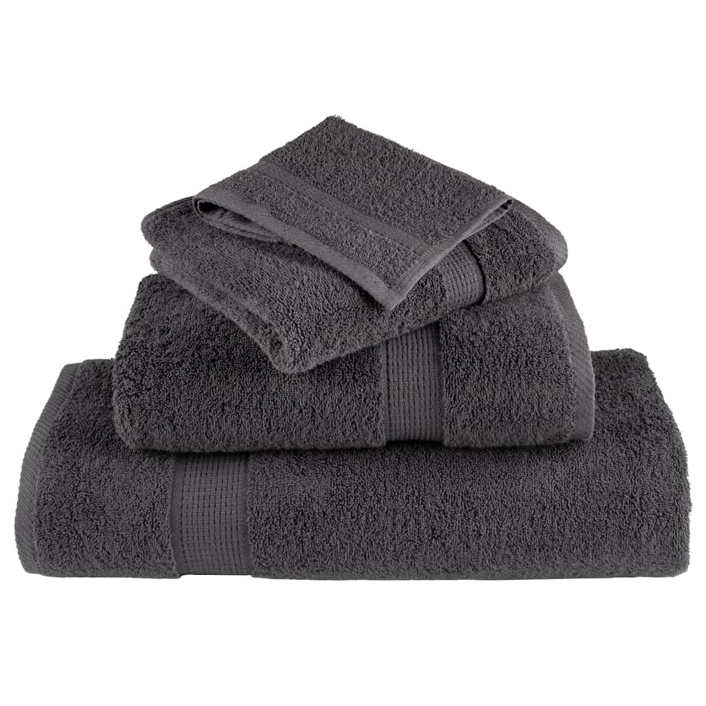 Vidaxl Ręczniki Premium Solund, 50 Szt., Antracytowe, 50X100 Cm