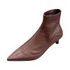 New Style Spring Pointed Toe Women Modern Ankle Boots Soft Leather Short Booties Concise High Heels Shoes Zapatos Mujer