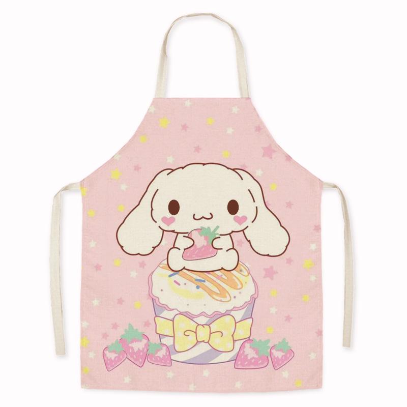 Cartoon Dog Sleeveless Anti-Fouling Apron for Home, Kitchen, Cooking, Baking, and Cleaning