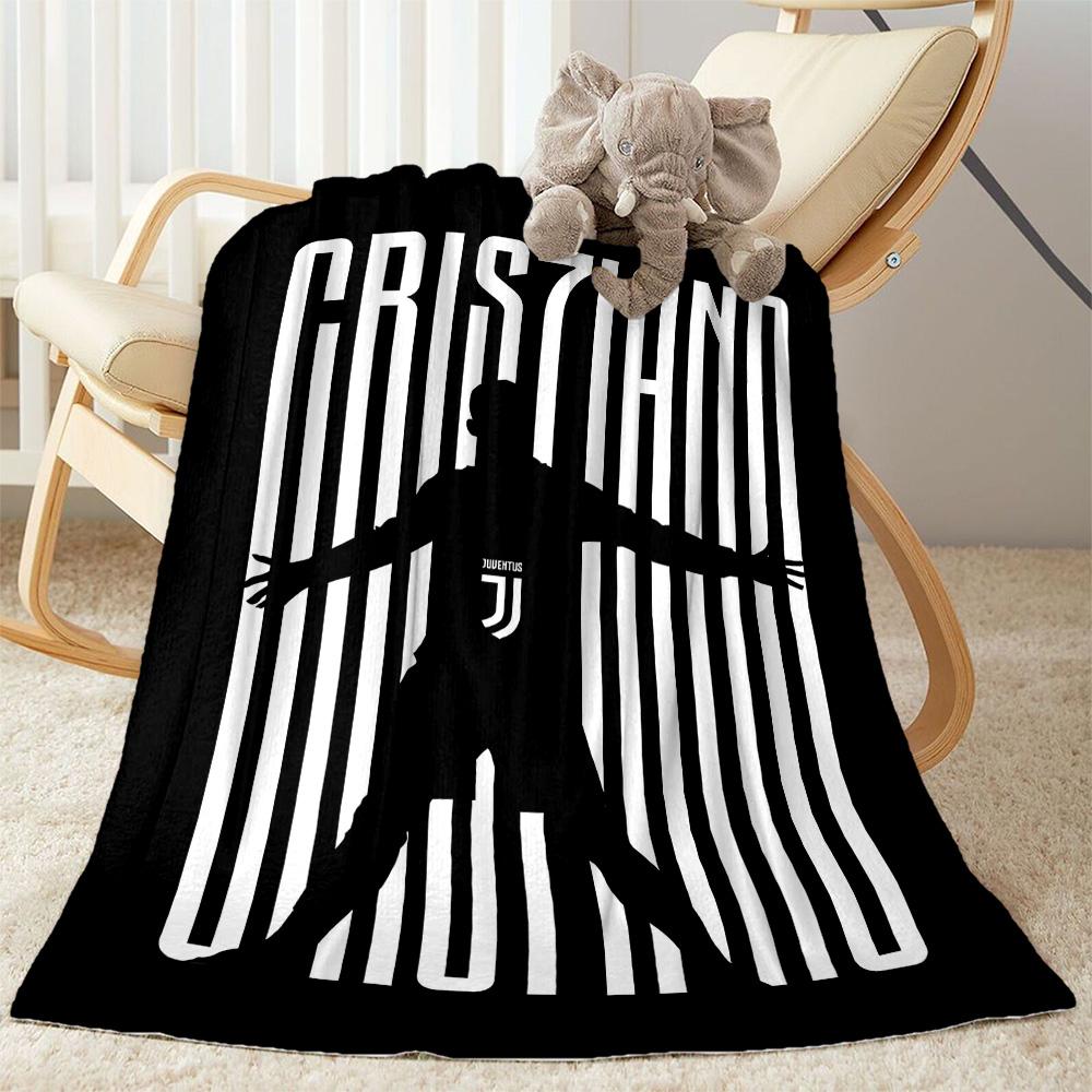 Ronaldo's Legendary Number 7 Blanket Comfortable Suitable for Bedding Chair Couch for All Occasions Stylish Decor Gift for Travel Home Birthdays