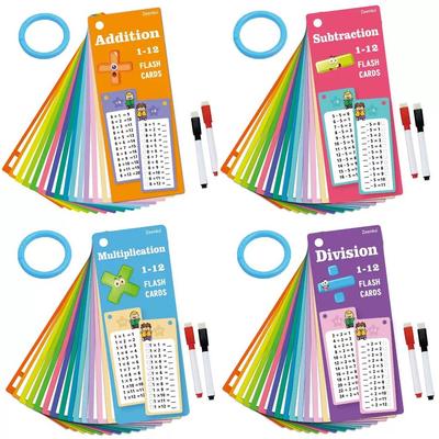 15 Stück 1-12 Mathe-Tafelkarten Selbstkontrolle Mathe-Lernwerkzeug Mathematische Lehrmittel Kinder Lernspielzeug