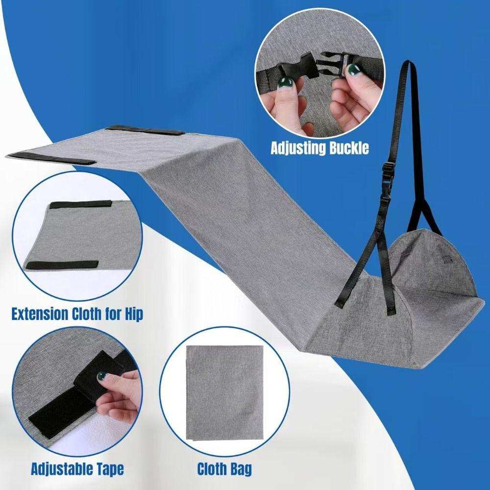 Comfortable Airplane Foot Hammock Adjustable Strap Car Foot Sling  Long Distance